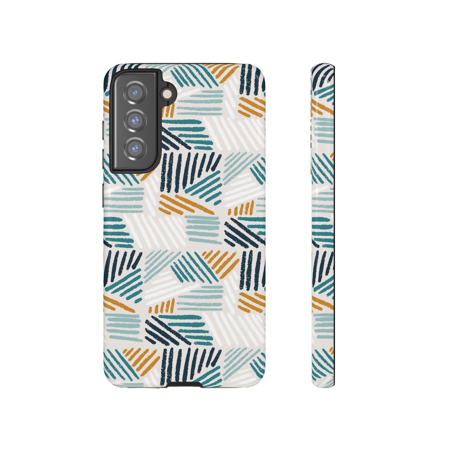 Stylish Tough Phone Case with Geometric Design