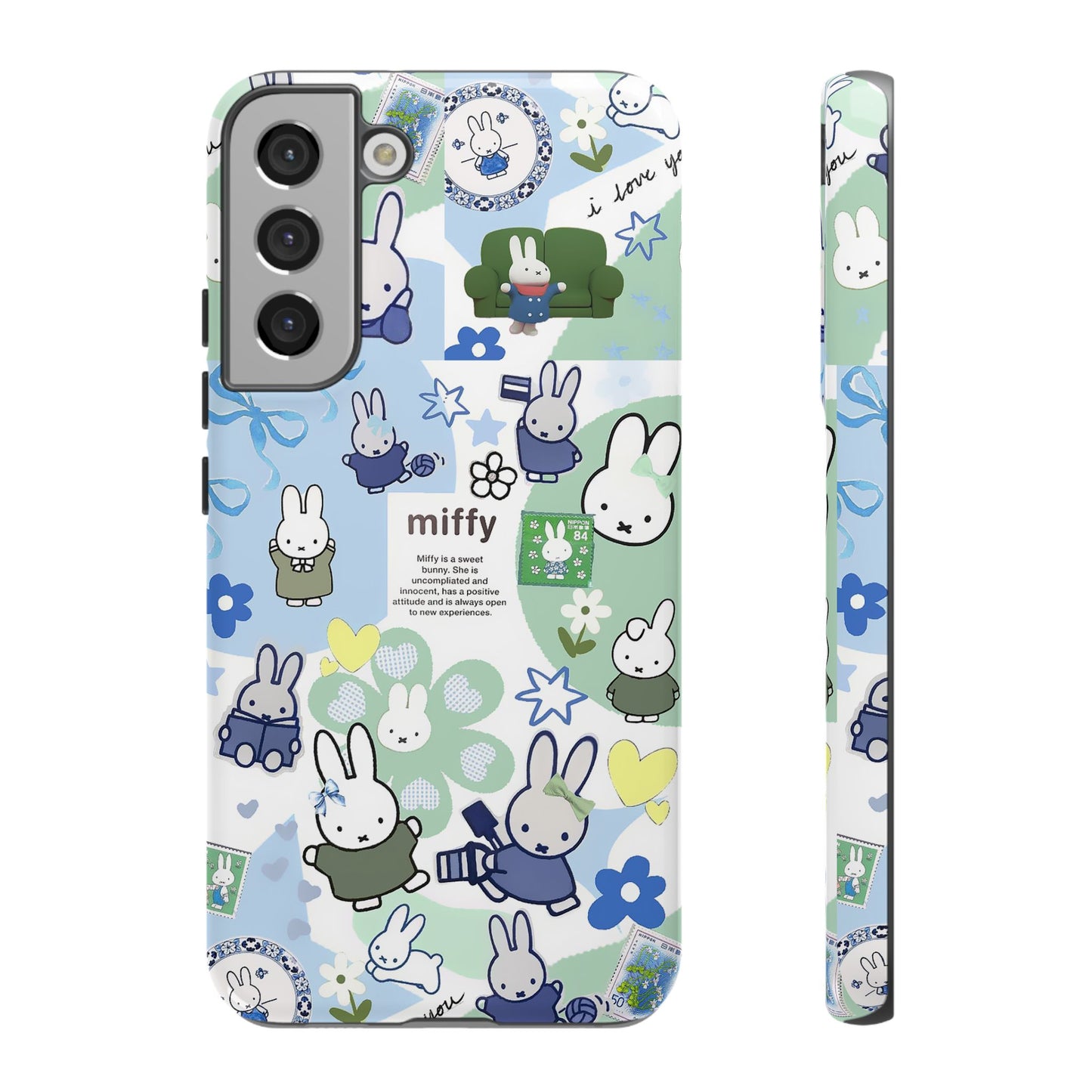 Cute Miffy Tough Phone Case - iPhone, Samsung Stylish Design for Bunny Lovers