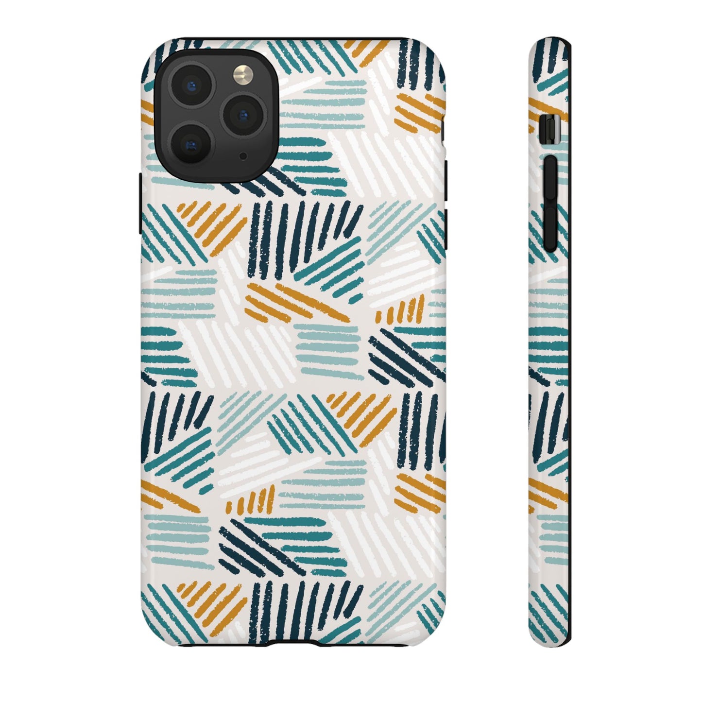 Stylish Tough Phone Case with Geometric Design