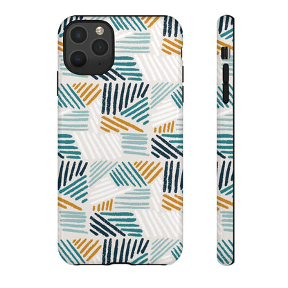 Stylish Tough Phone Case with Geometric Design