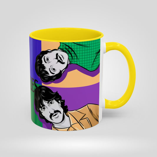 The Beatles Illustrated Colourful Mug – Fan Art Coffee Cup for Music Lovers