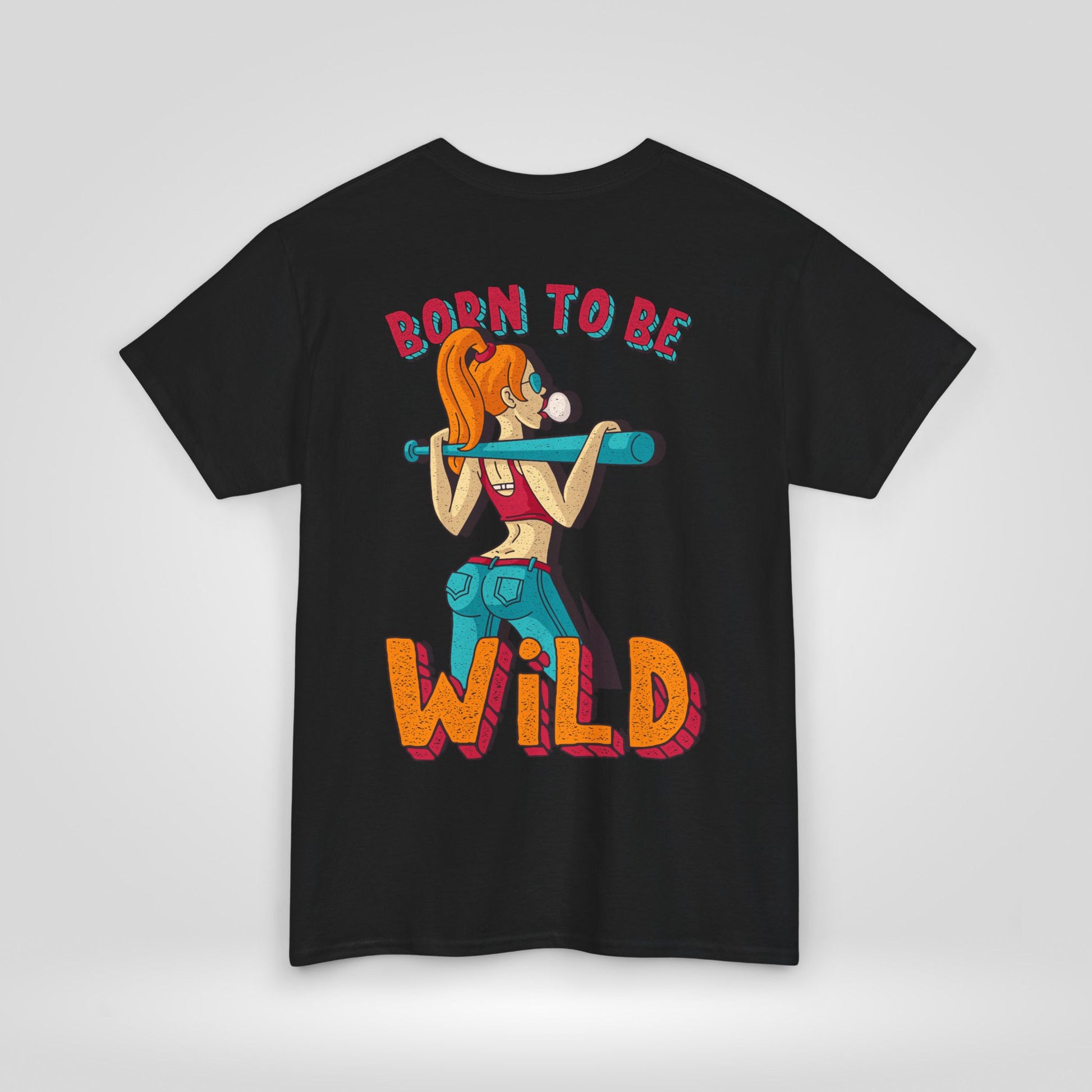 Born to Be Wild Unisex Heavy Cotton Tee, Fun Graphic Shirt, Adventure Tee, Gift for Nature Lovers, Casual Wear, Festival Top, Summer Fashion - Roe Creation