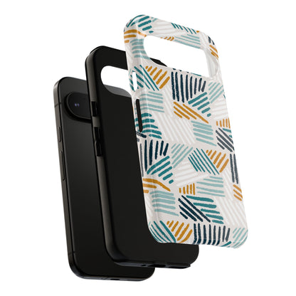 Stylish Tough Phone Case with Geometric Design