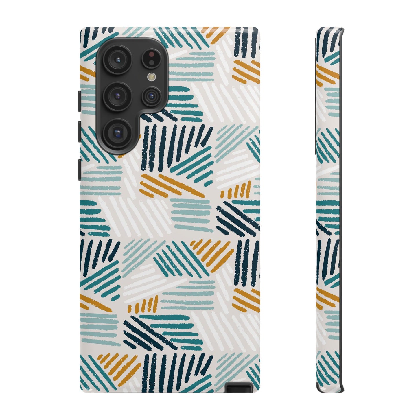 Stylish Tough Phone Case with Geometric Design