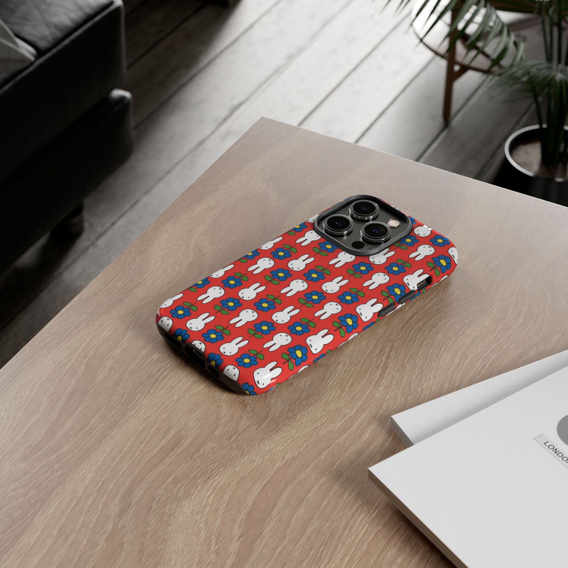 Cute Miffy Floral Phone Case - Tough Protection with Fun Design, iPhone, Samsung - Roe Creation