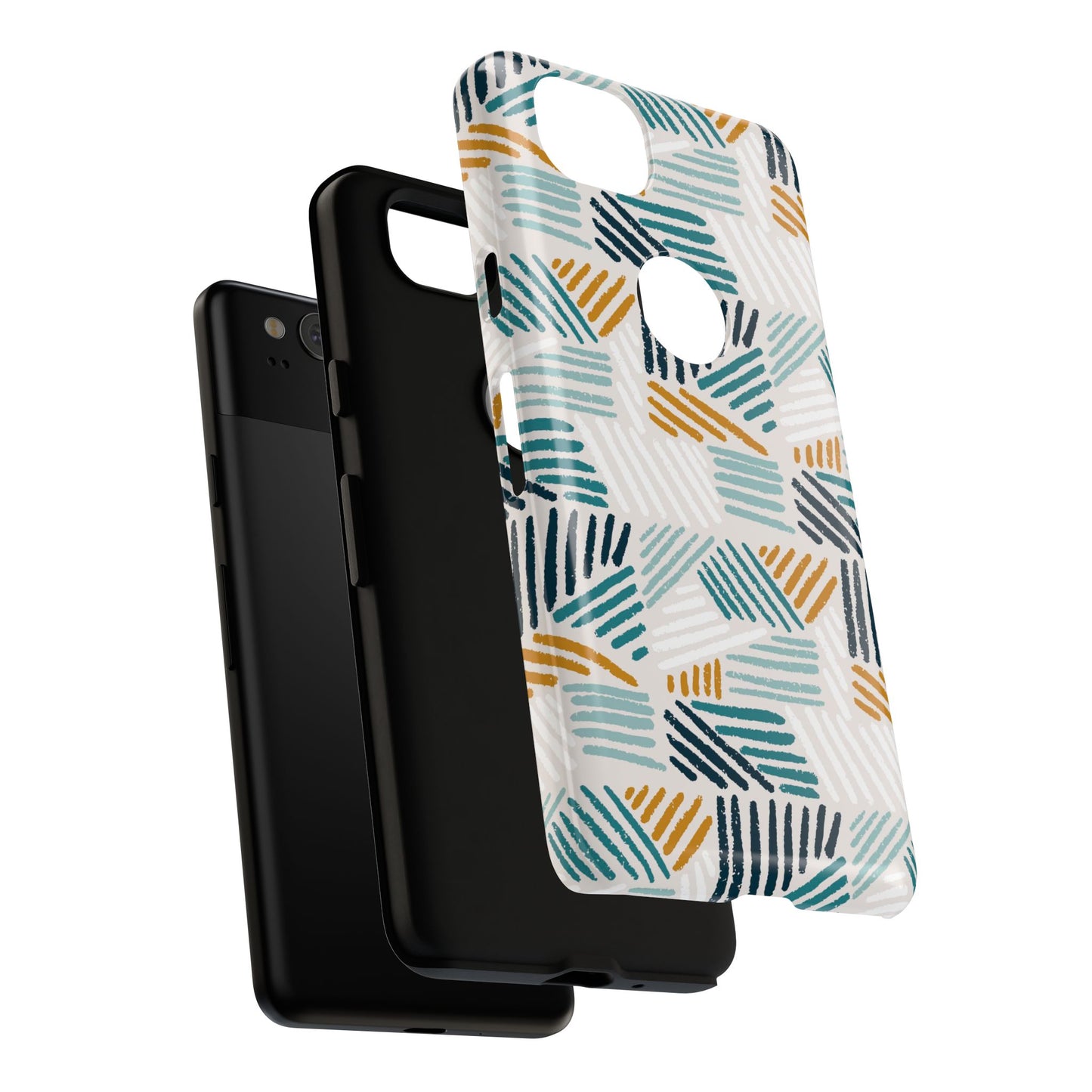 Stylish Tough Phone Case with Geometric Design