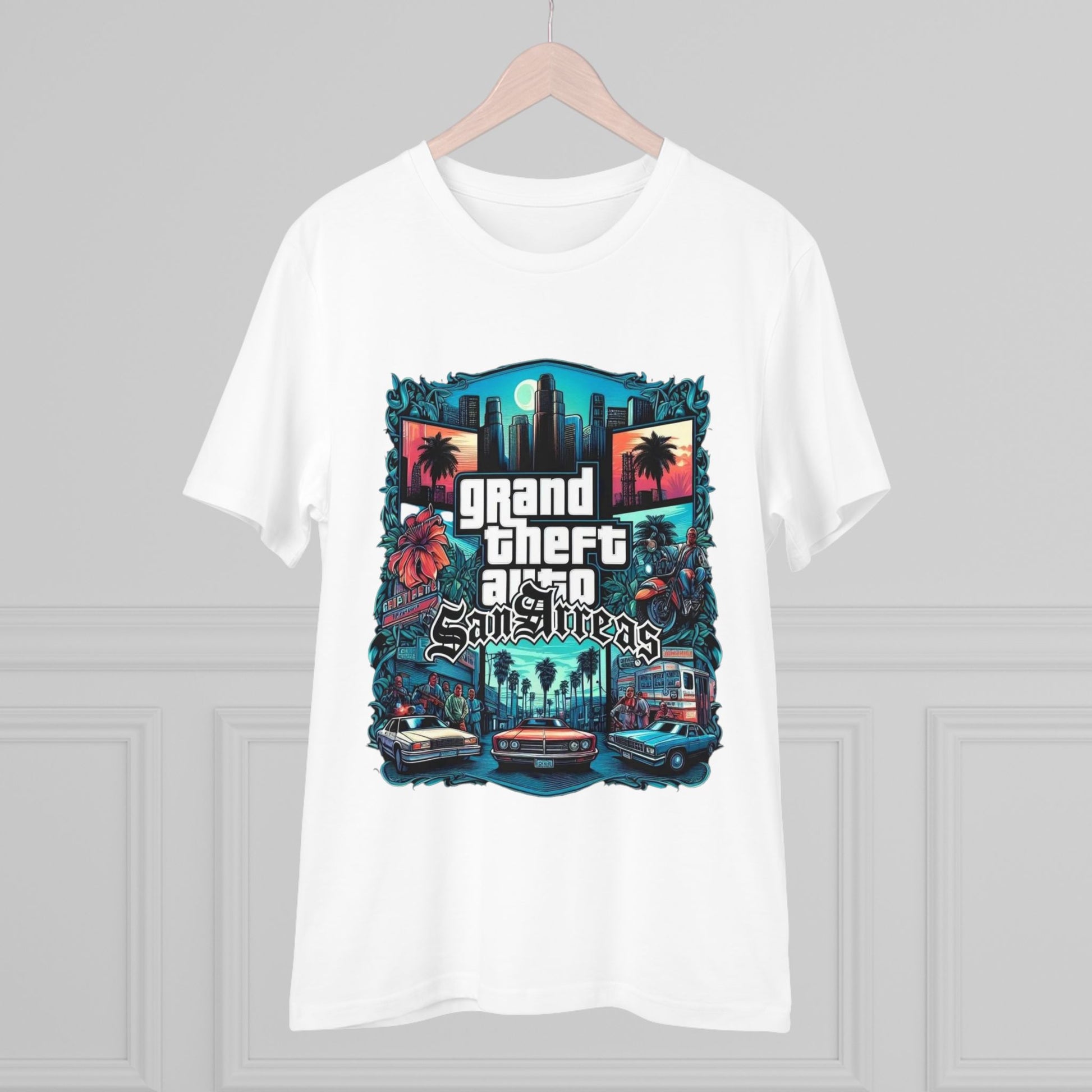 Retro GTA-Inspired Unisex T-Shirt, Gamer Gift, Casual Wear, Streetwear, Urban Style, Cool Graphic Tee - Roe Creation