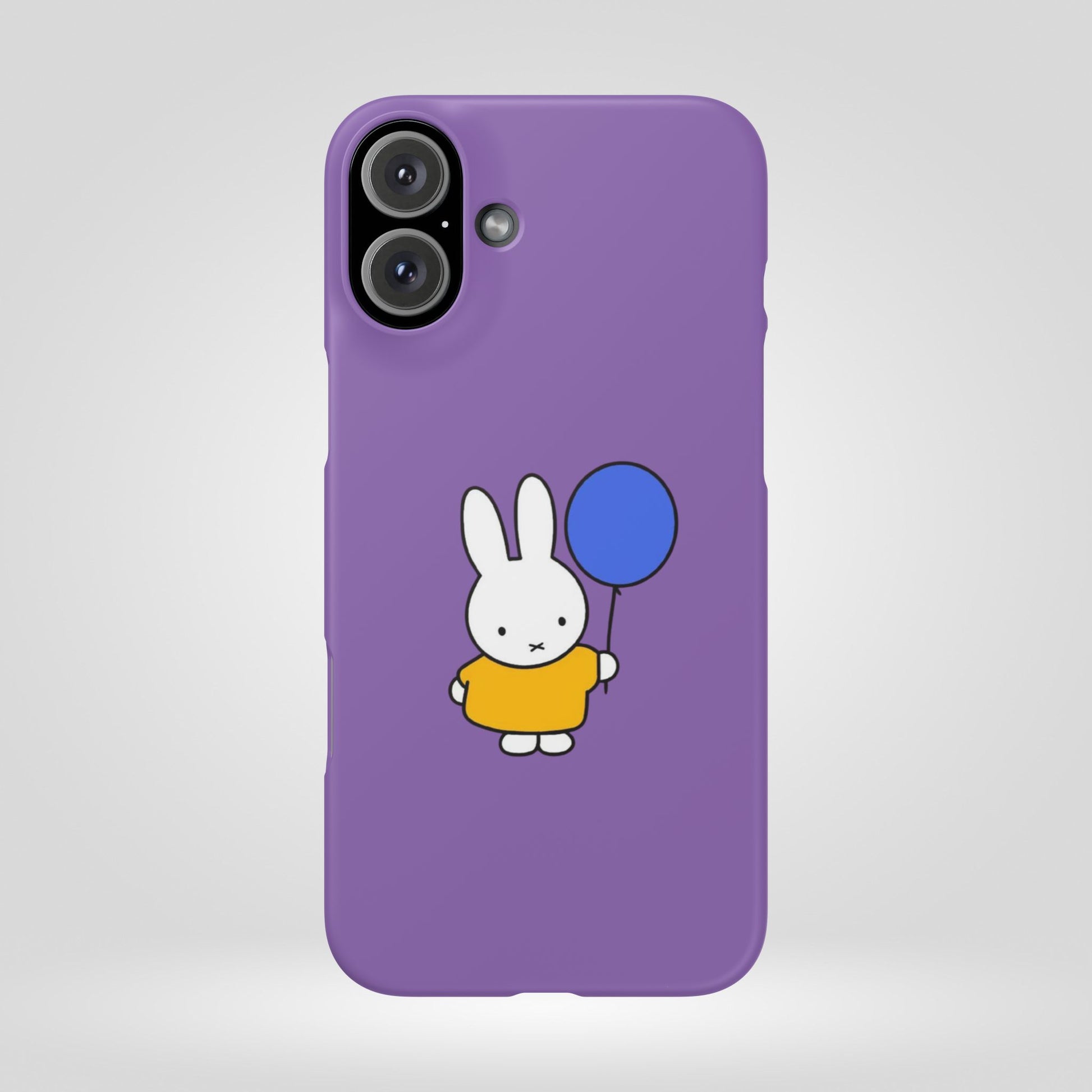 Miffy Phone Case, iPhone, Samsung Snap Case - Cartoon Fun Purple Phone Accessory for Kids and Adults - Roe Creation