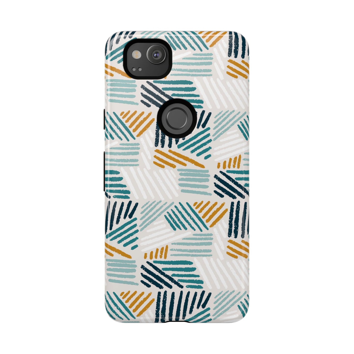 Stylish Tough Phone Case with Geometric Design