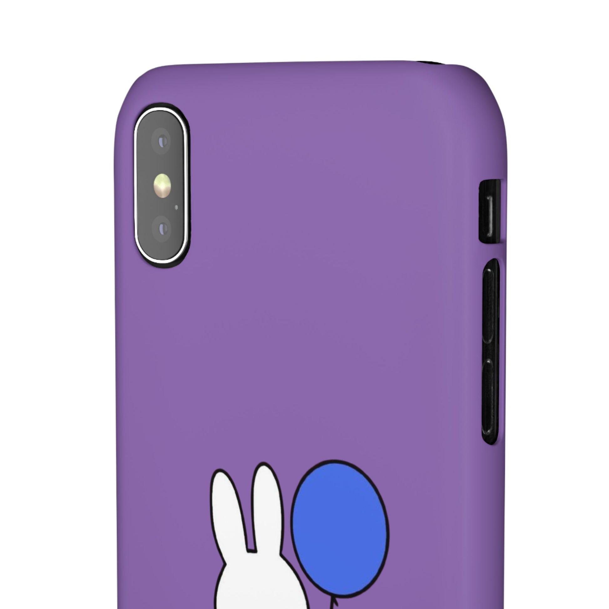 Miffy Phone Case, iPhone, Samsung Snap Case - Cartoon Fun Purple Phone Accessory for Kids and Adults - Roe Creation