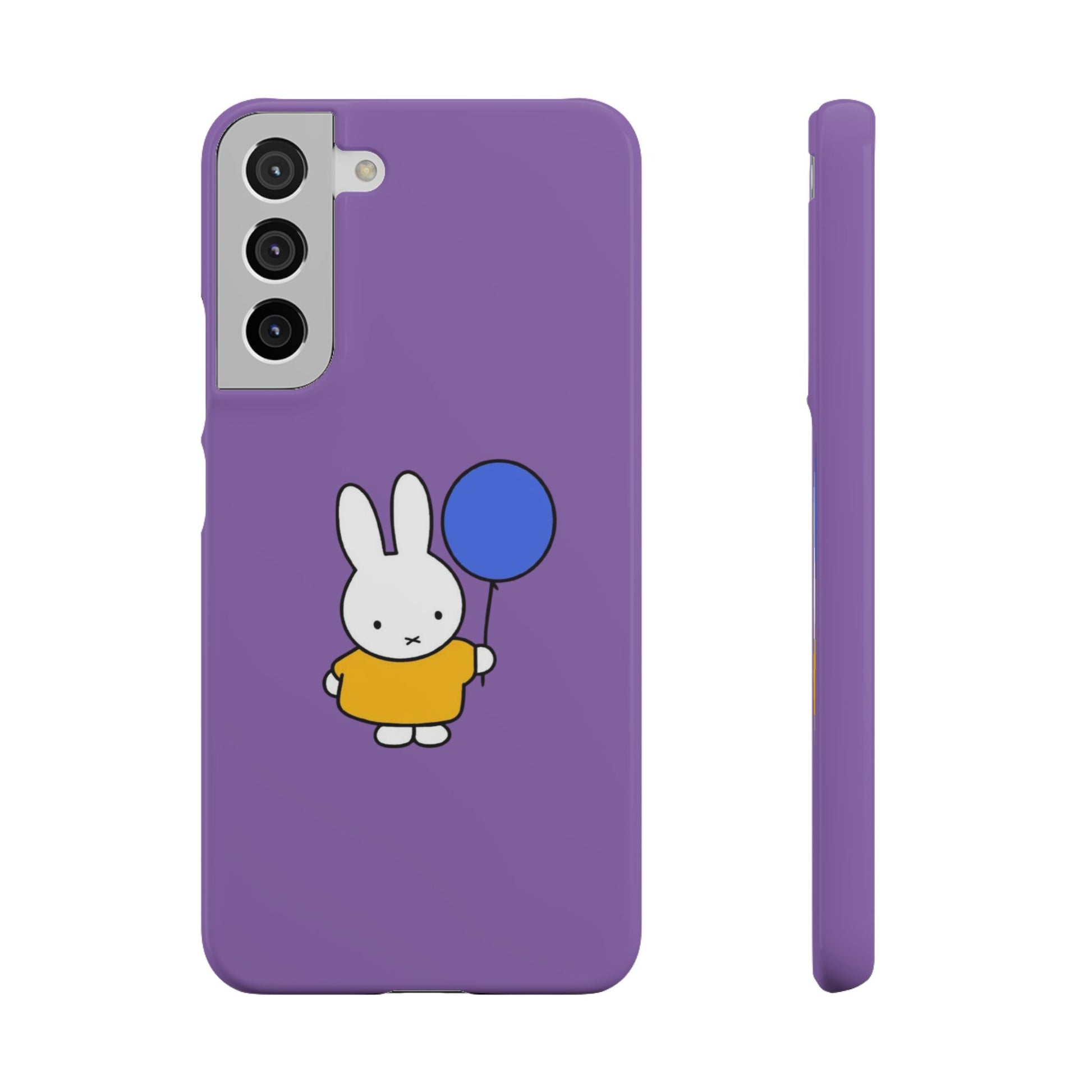 Miffy Phone Case, iPhone, Samsung Snap Case - Cartoon Fun Purple Phone Accessory for Kids and Adults - Roe Creation