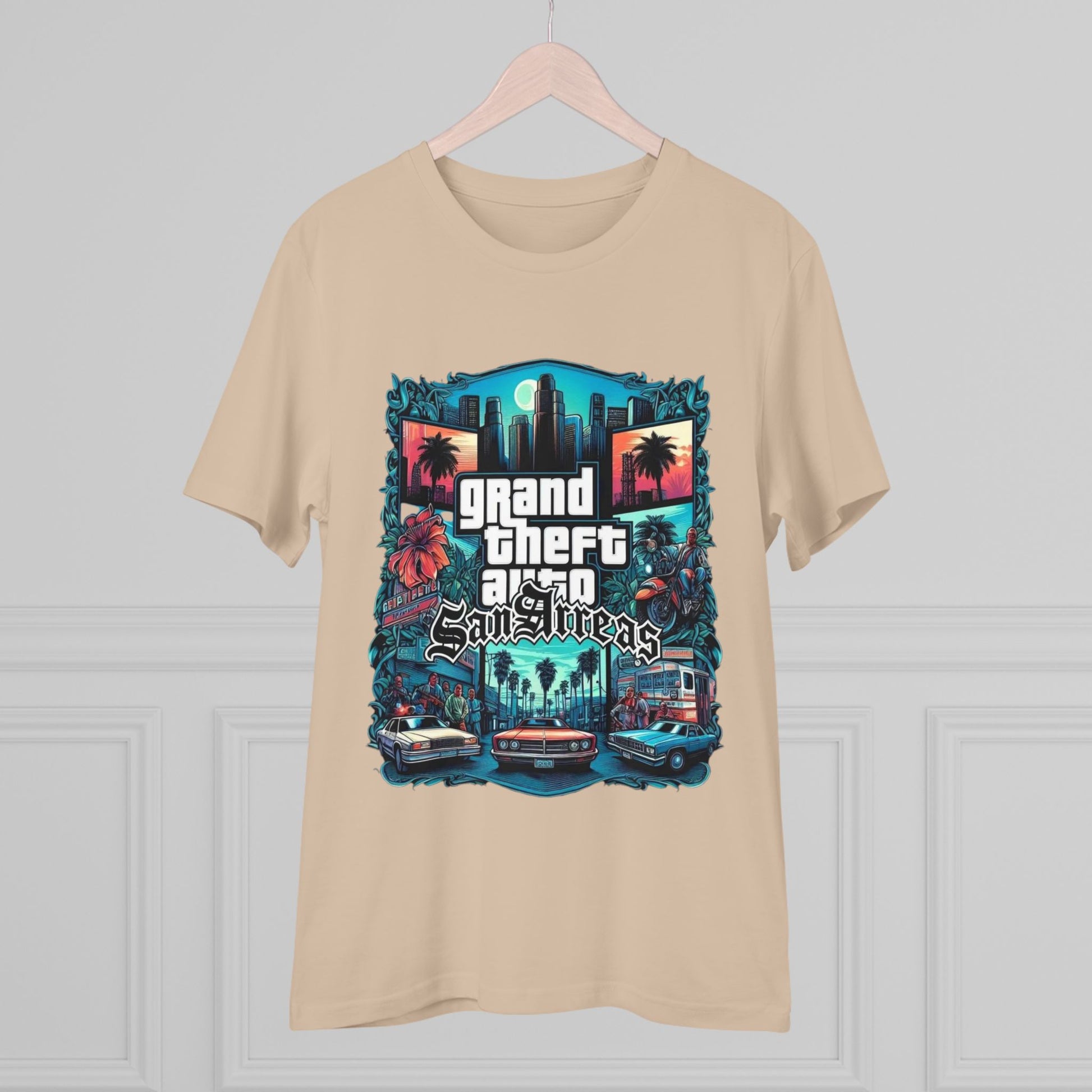 Retro GTA-Inspired Unisex T-Shirt, Gamer Gift, Casual Wear, Streetwear, Urban Style, Cool Graphic Tee - Roe Creation