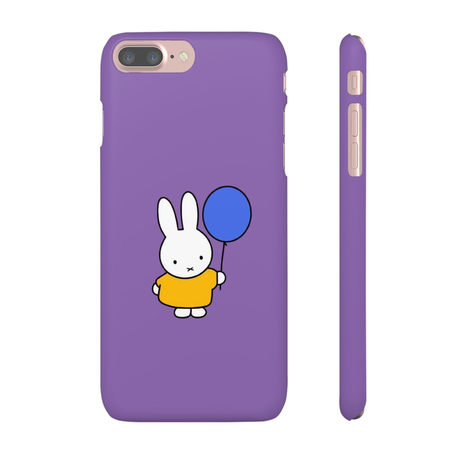 Miffy Phone Case, iPhone, Samsung Snap Case - Cartoon Fun Purple Phone Accessory for Kids and Adults - Roe Creation