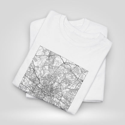 Manchester Map Unisex Heavy Cotton Tee - Stylish City Art T-Shirt - Roe Creation