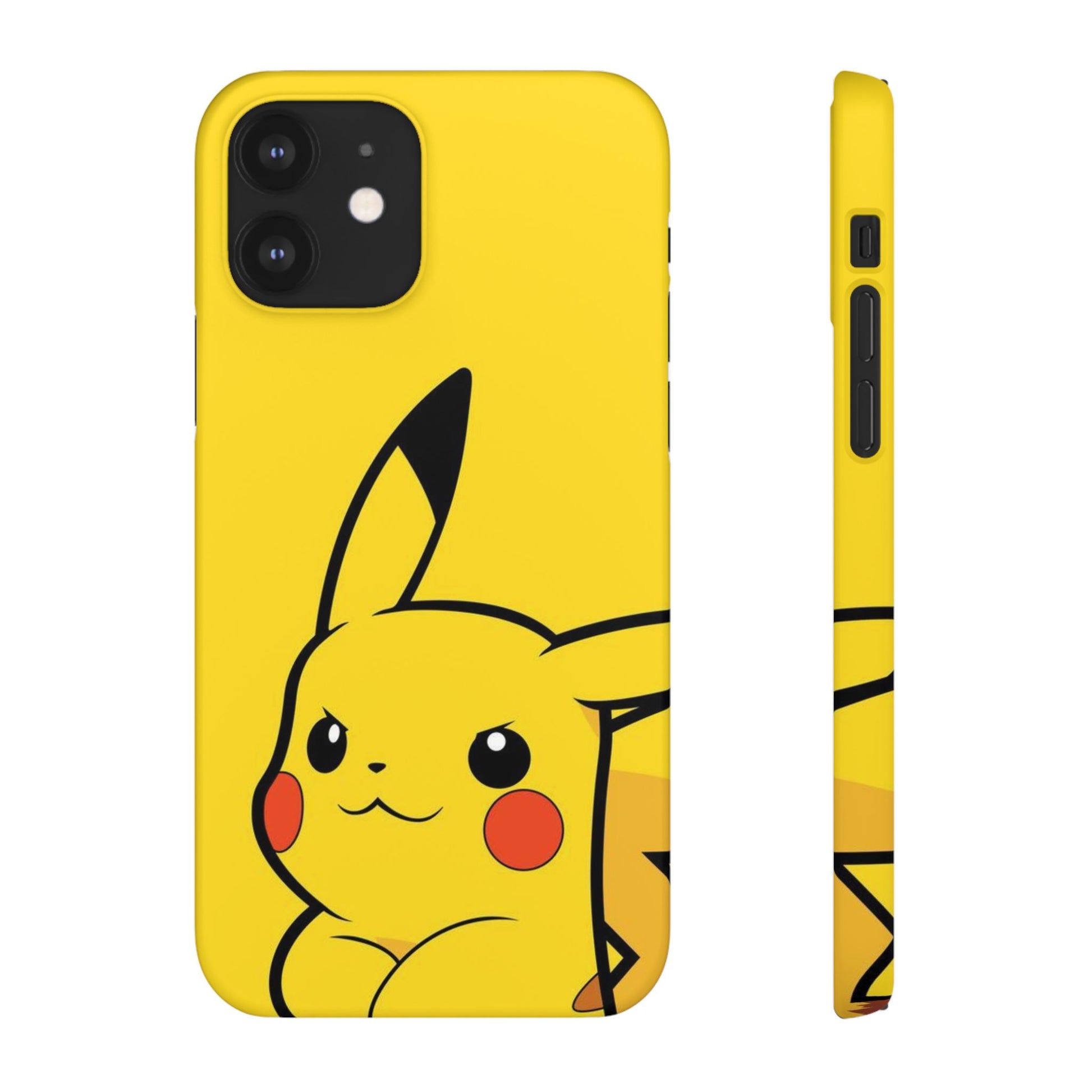 Pikachu Phone Case, Pokemon Phone Case, Snap Cases, Cartoon, Yellow, iPhone, Samsung - Roe Creation