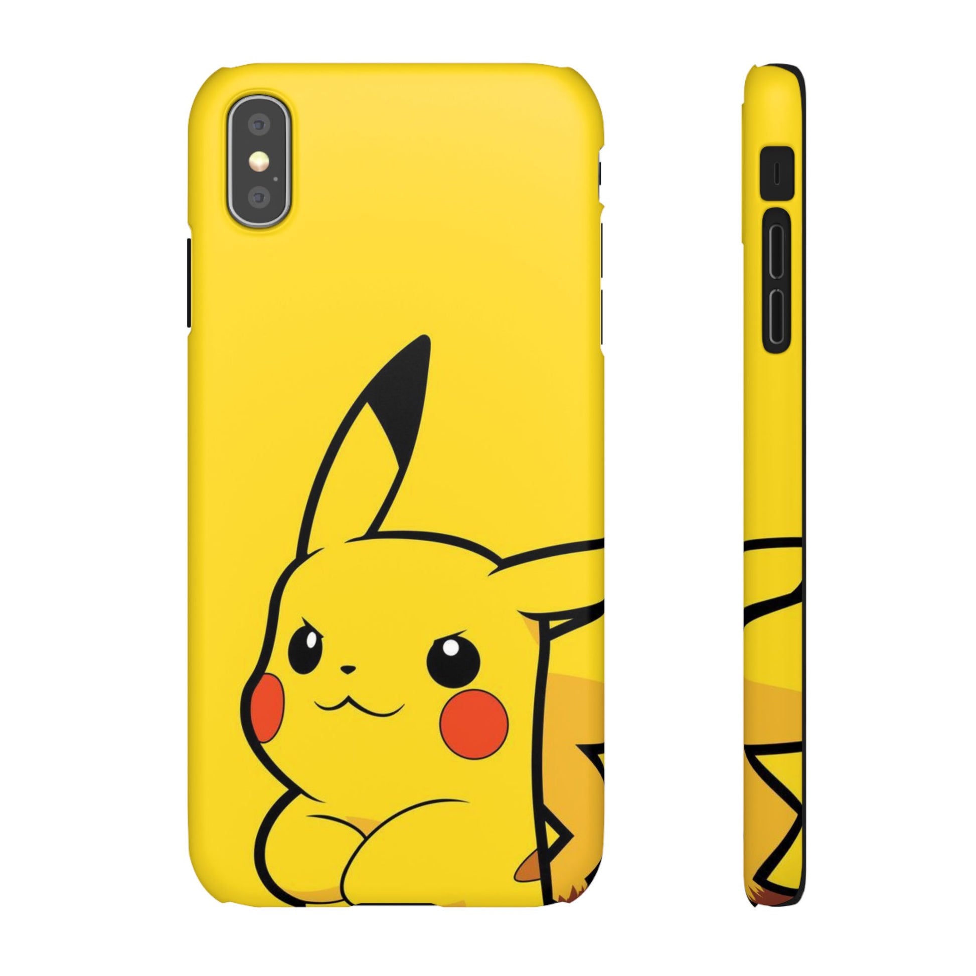 Pikachu Phone Case, Pokemon Phone Case, Snap Cases, Cartoon, Yellow, iPhone, Samsung - Roe Creation