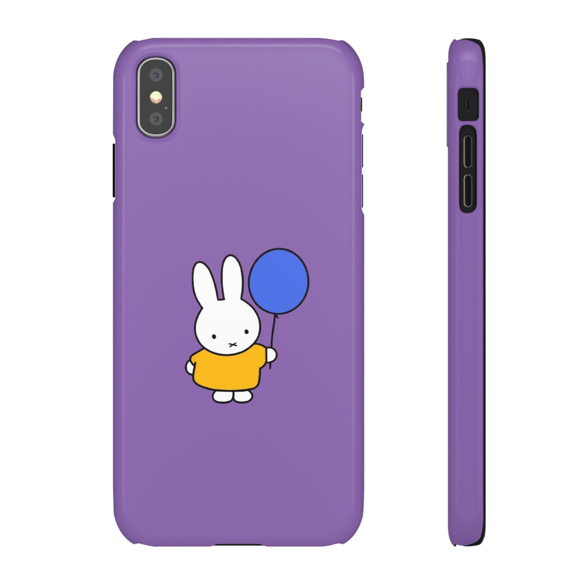 Miffy Phone Case, iPhone, Samsung Snap Case - Cartoon Fun Purple Phone Accessory for Kids and Adults - Roe Creation