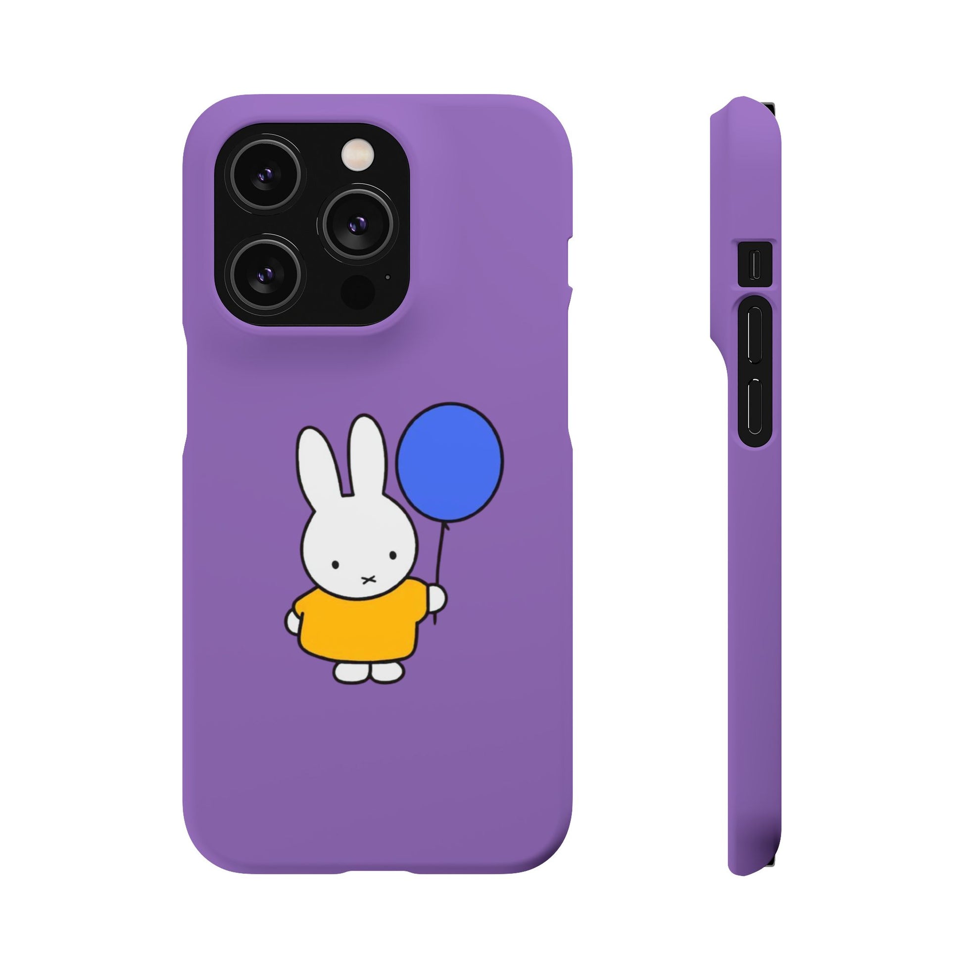 Miffy Phone Case, iPhone, Samsung Snap Case - Cartoon Fun Purple Phone Accessory for Kids and Adults - Roe Creation