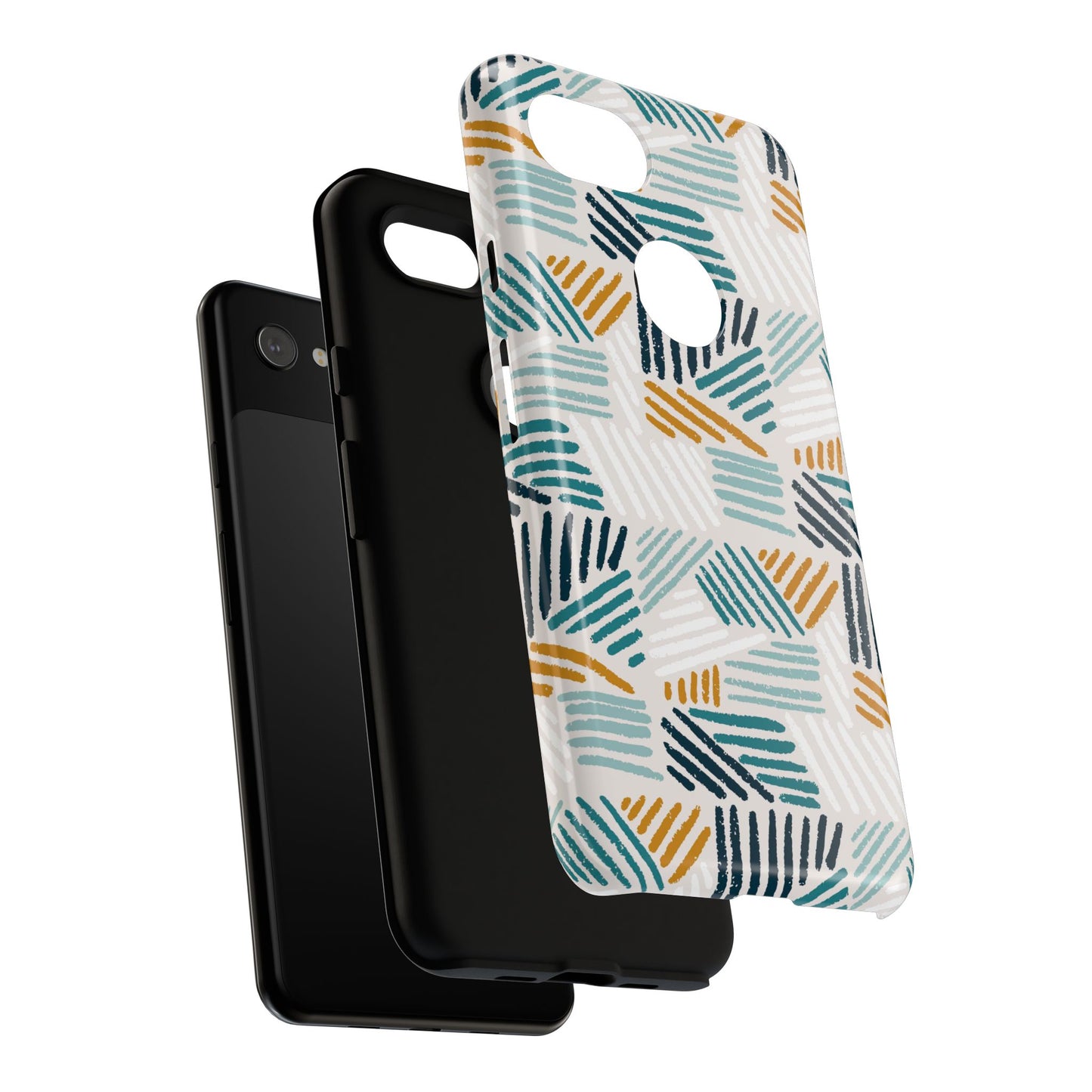 Stylish Tough Phone Case with Geometric Design