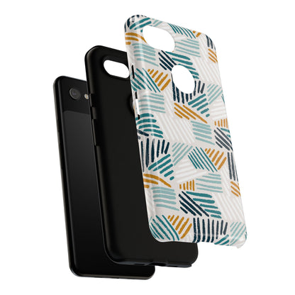 Stylish Tough Phone Case with Geometric Design
