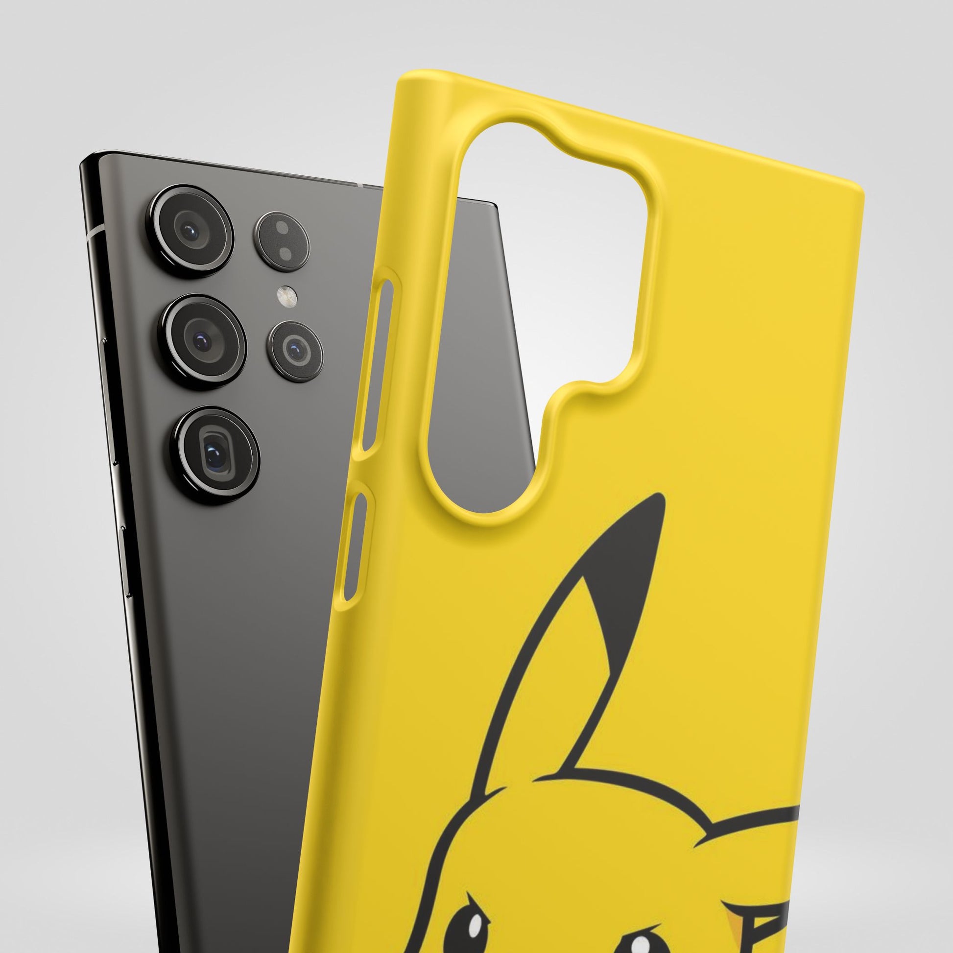 Pikachu Phone Case, Pokemon Phone Case, Snap Cases, Cartoon, Yellow, iPhone, Samsung - Roe Creation