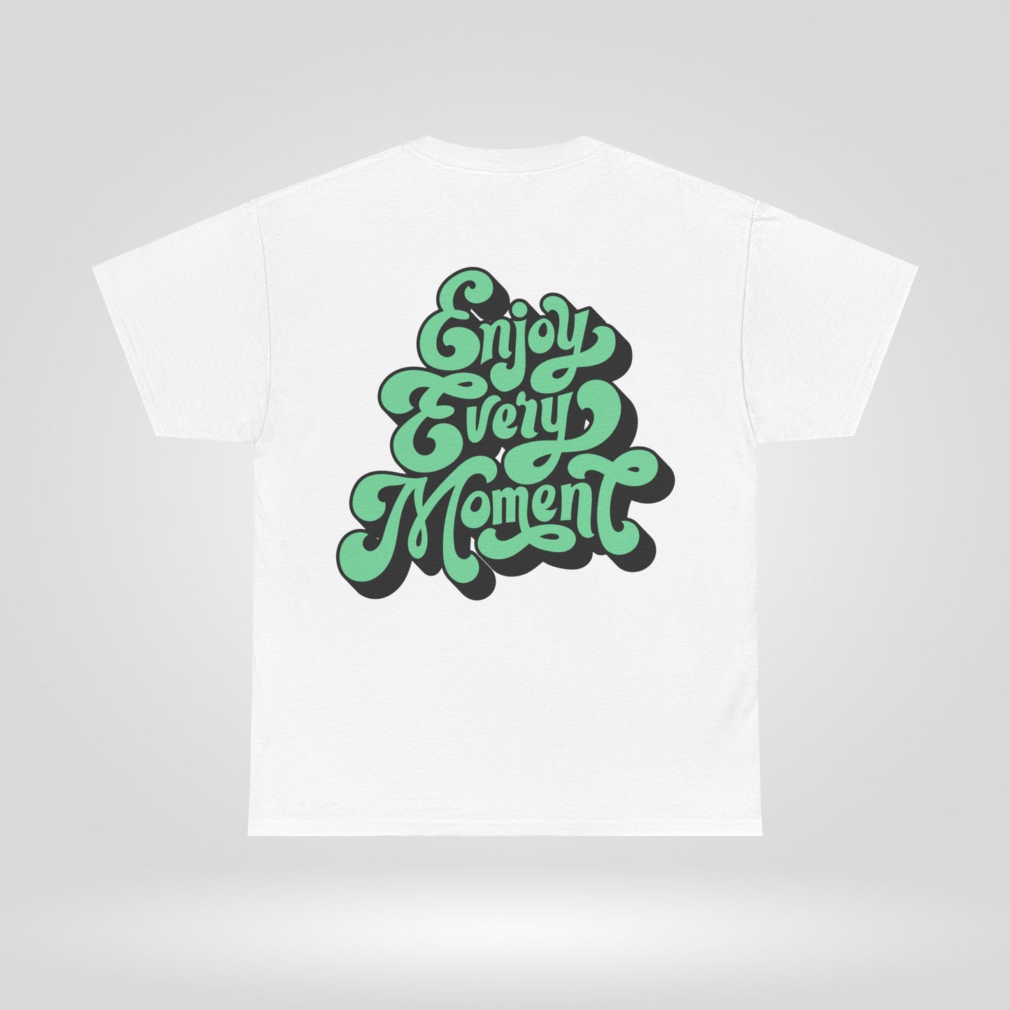 Enjoy Every Moment Unisex Heavy Cotton Tee - Casual Comfort Tee, Graphic Shirt, Everyday Wear, Gift for Friends, Minimalist Style