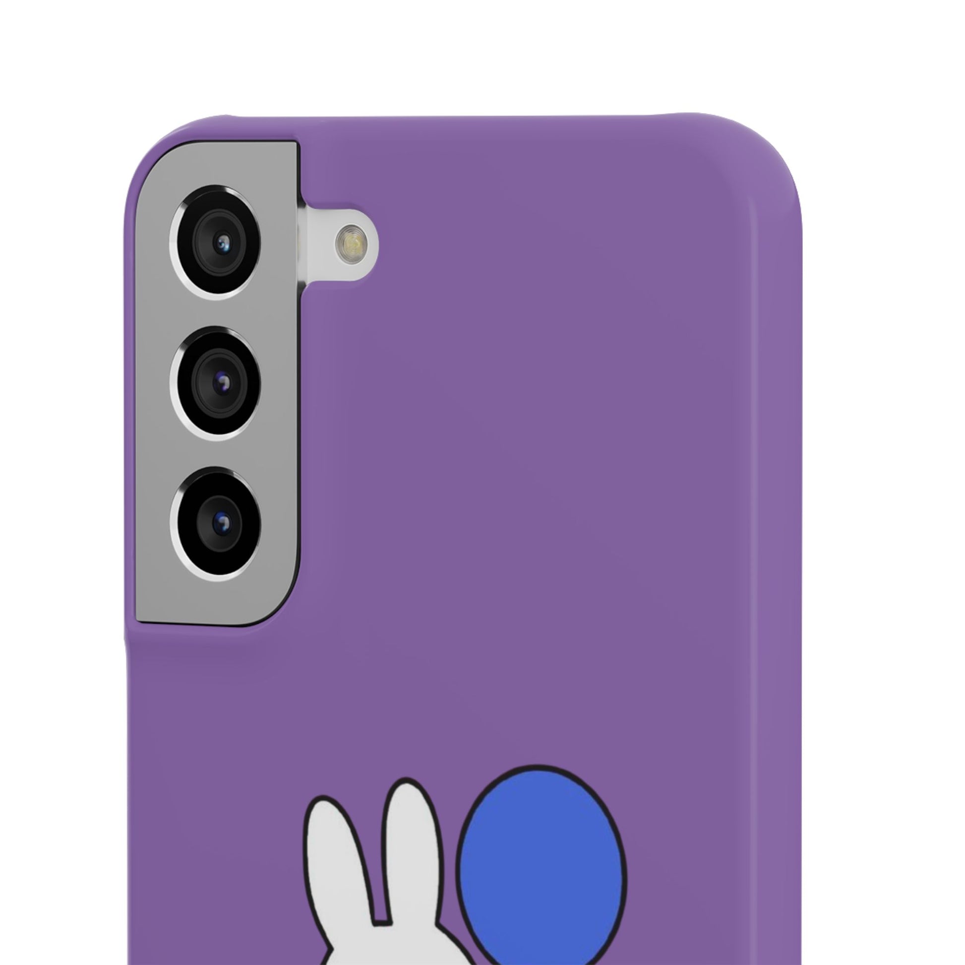 Miffy Phone Case, iPhone, Samsung Snap Case - Cartoon Fun Purple Phone Accessory for Kids and Adults - Roe Creation