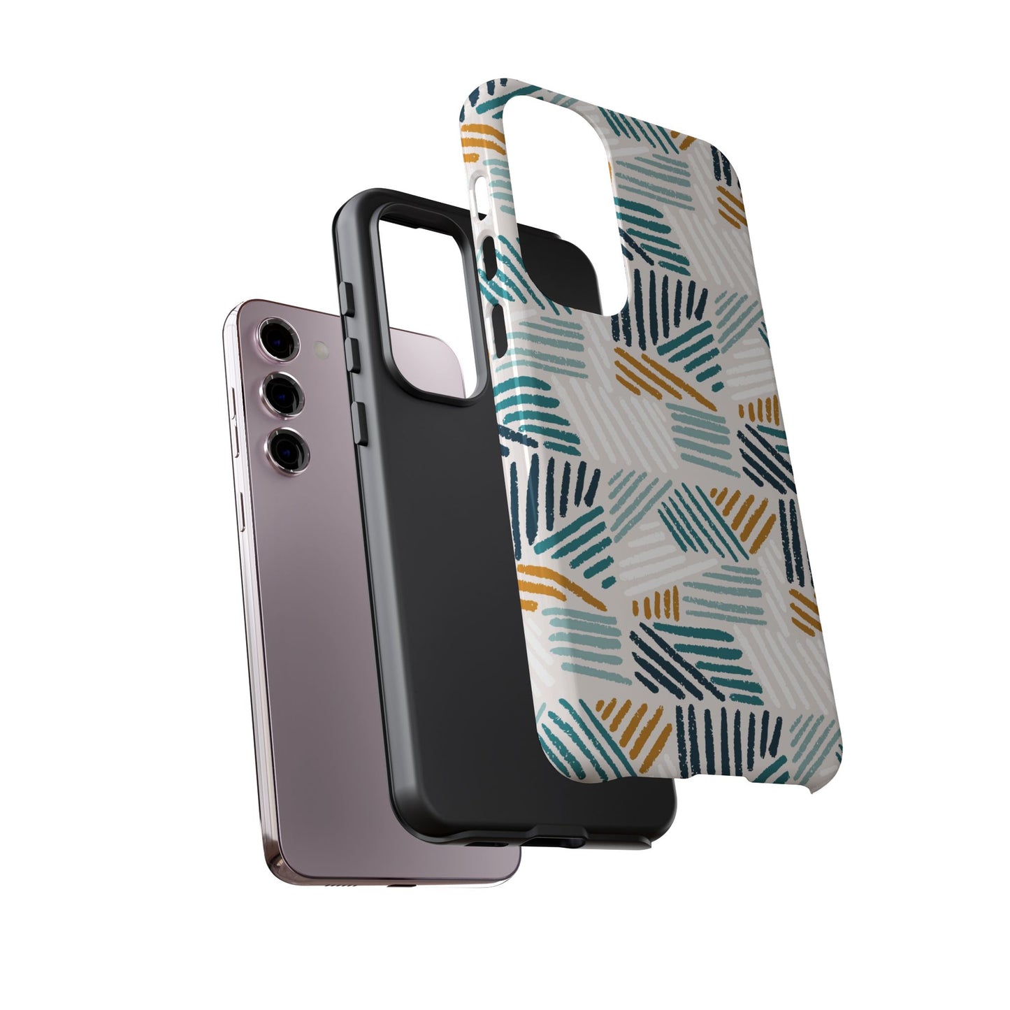 Stylish Tough Phone Case with Geometric Design