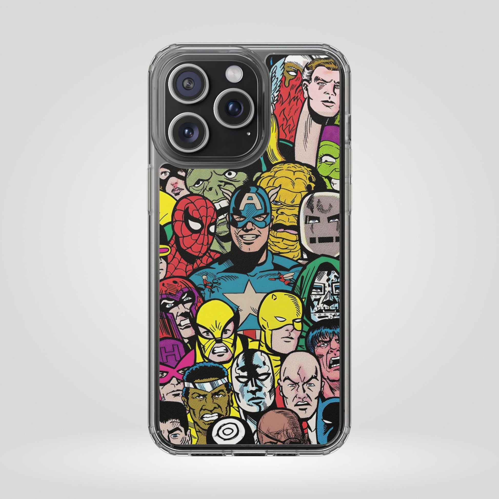 Marvel Superhero Clear iPhone Case - Comic Collection Design - Roe Creation