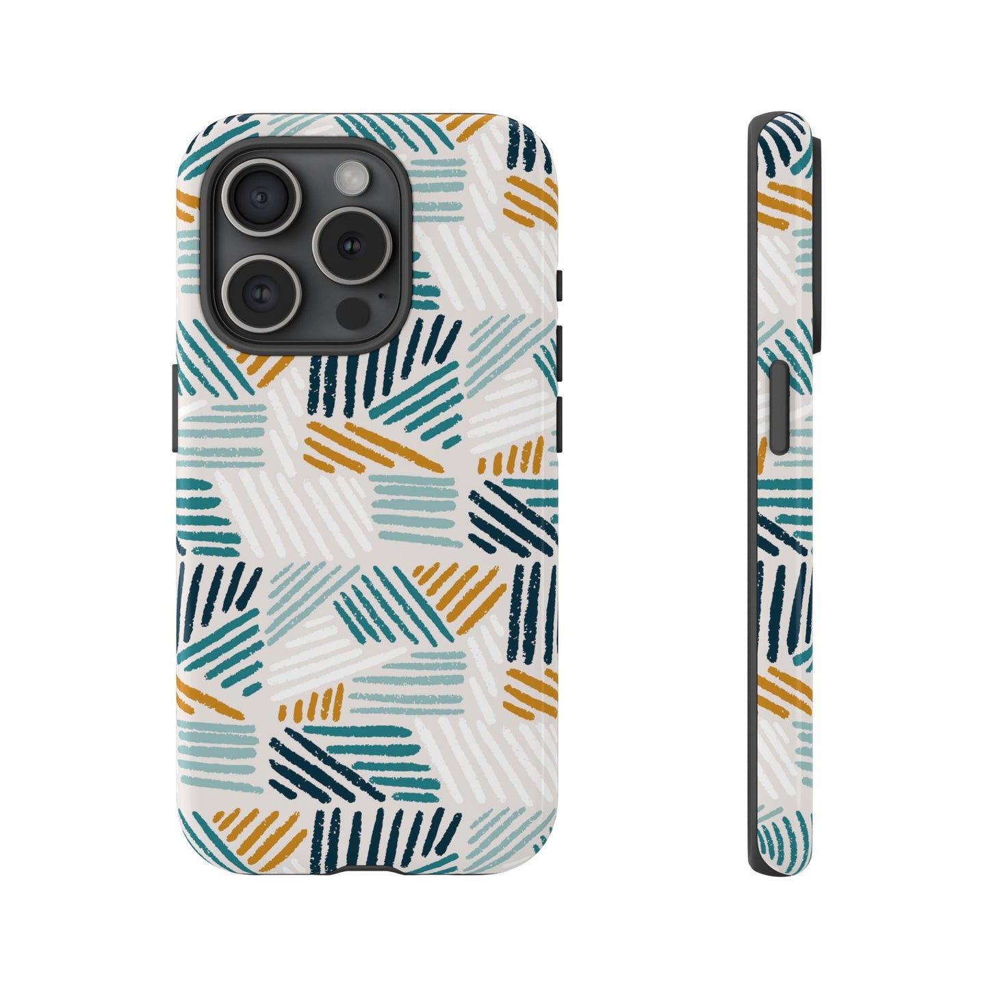 Stylish Tough Phone Case with Geometric Design