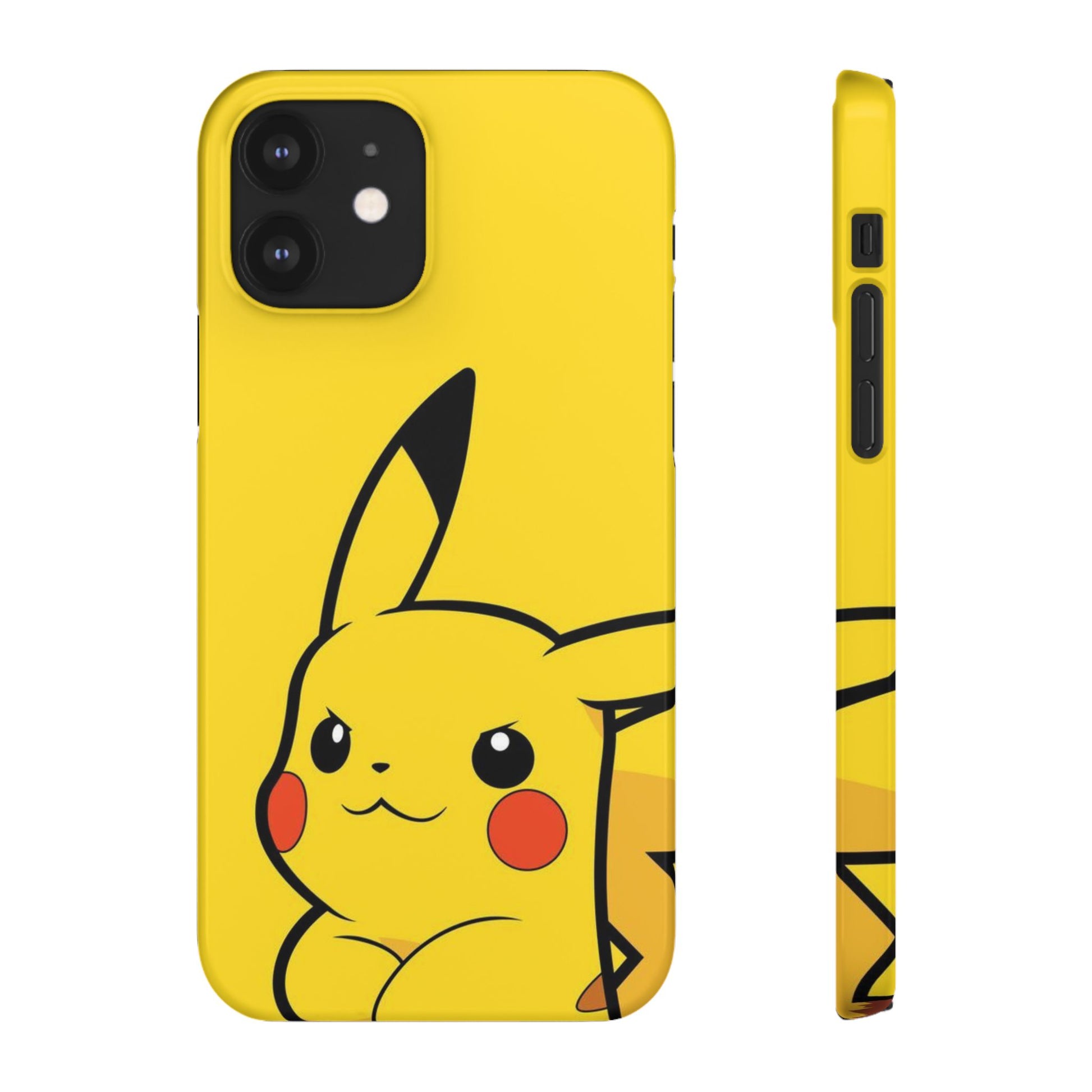 Pikachu Phone Case, Pokemon Phone Case, Snap Cases, Cartoon, Yellow, iPhone, Samsung - Roe Creation