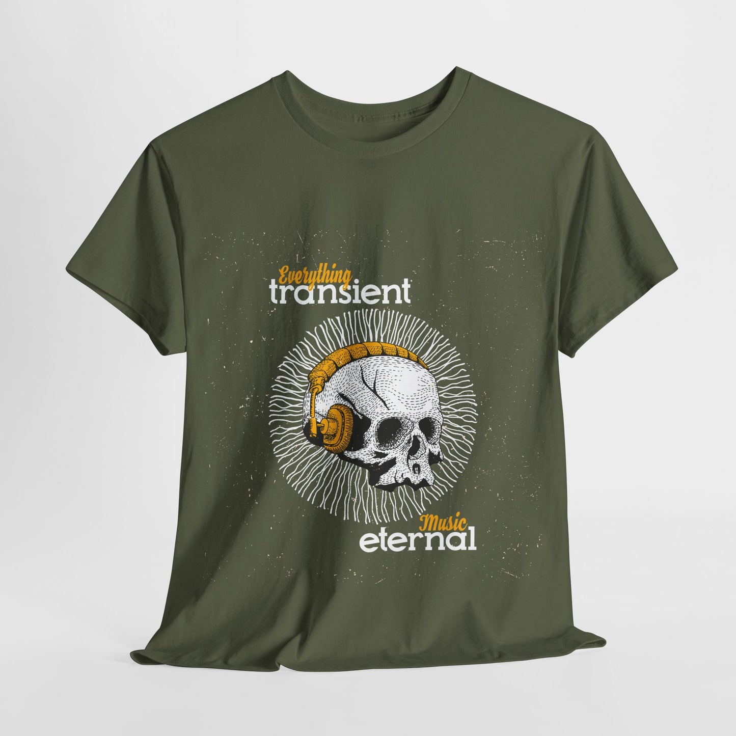 Eternal Music Unisex Heavy Cotton Tee - Transient Design for Music Lovers - Roe Creation