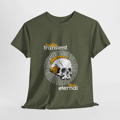 Eternal Music Unisex Heavy Cotton Tee - Transient Design for Music Lovers - Roe Creation