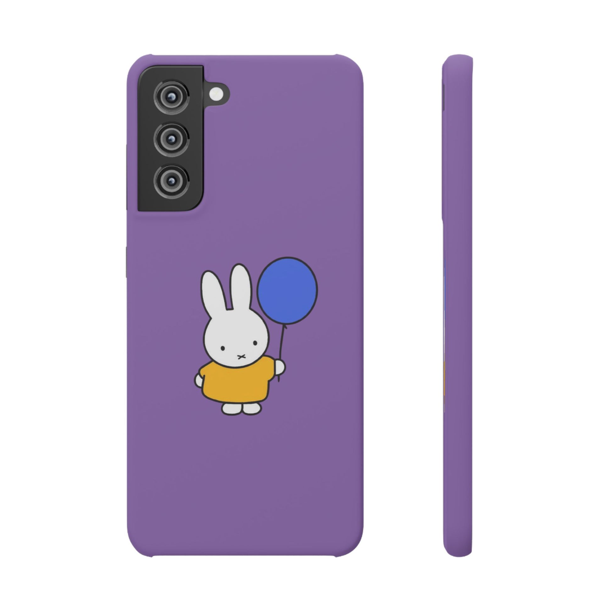 Miffy Phone Case, iPhone, Samsung Snap Case - Cartoon Fun Purple Phone Accessory for Kids and Adults - Roe Creation