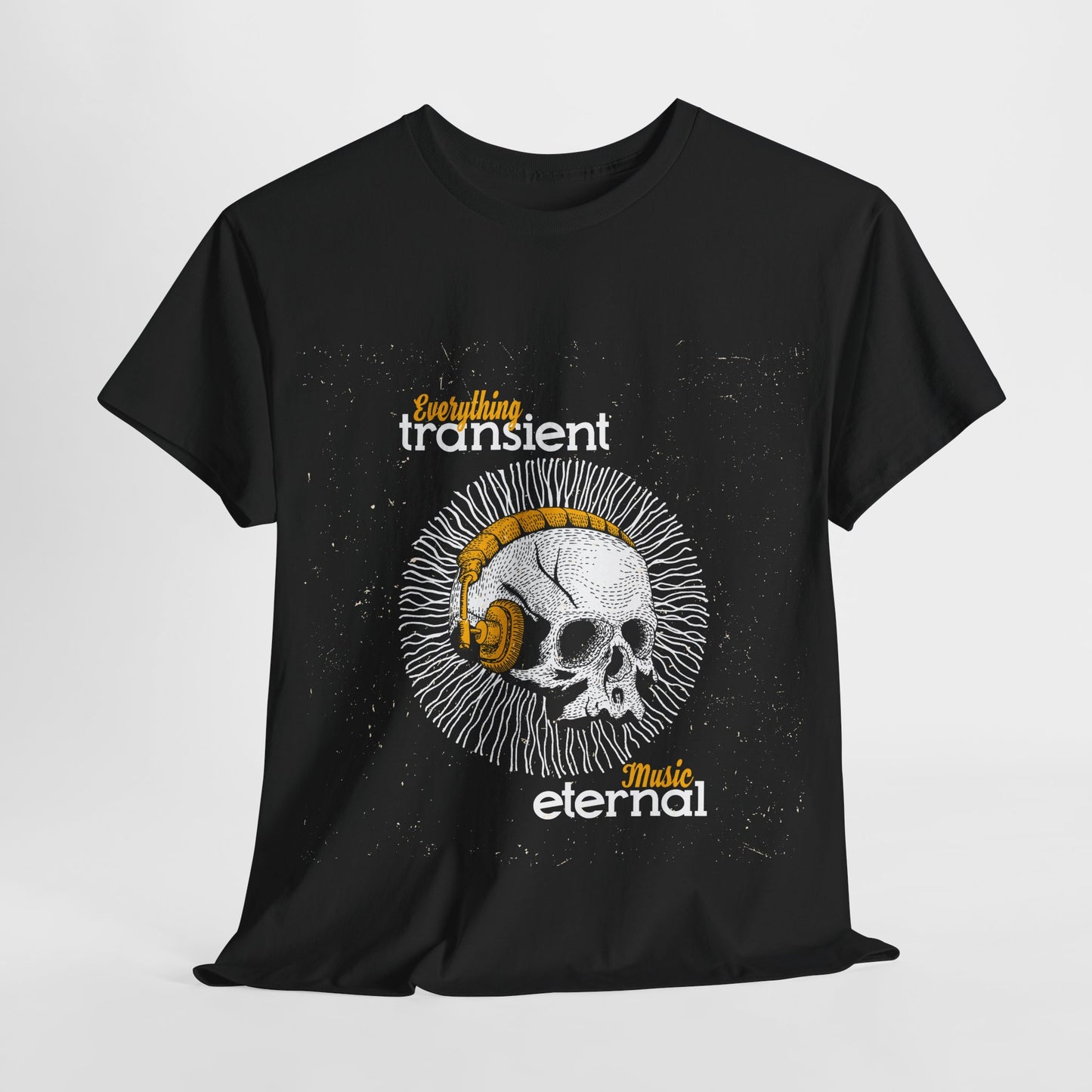 Eternal Music Unisex Heavy Cotton Tee - Transient Design for Music Lovers - Roe Creation