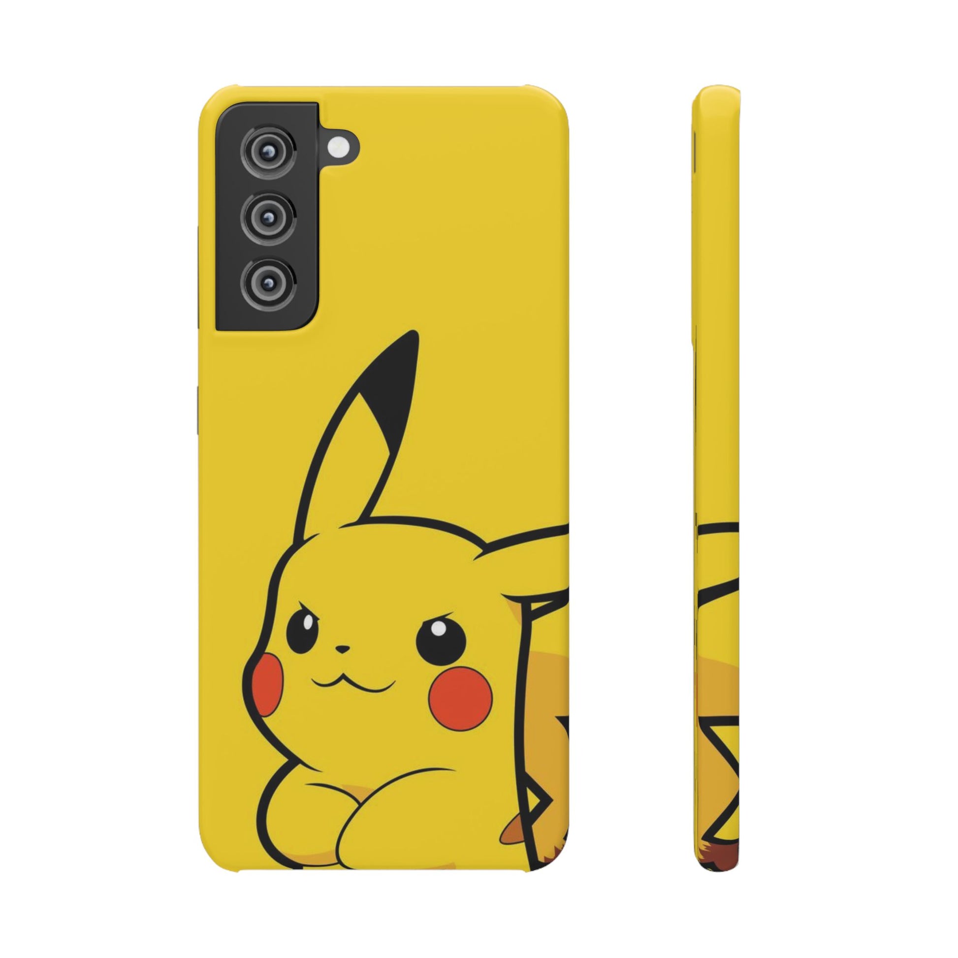Pikachu Phone Case, Pokemon Phone Case, Snap Cases, Cartoon, Yellow, iPhone, Samsung - Roe Creation