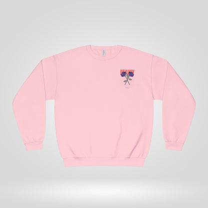 Beauty Rose Sweatshirt Unisex Crewneck Trendy Gift for Her Cozy Casual Wear Valentines Day Floral Design Everyday Comfort - Roe Creation