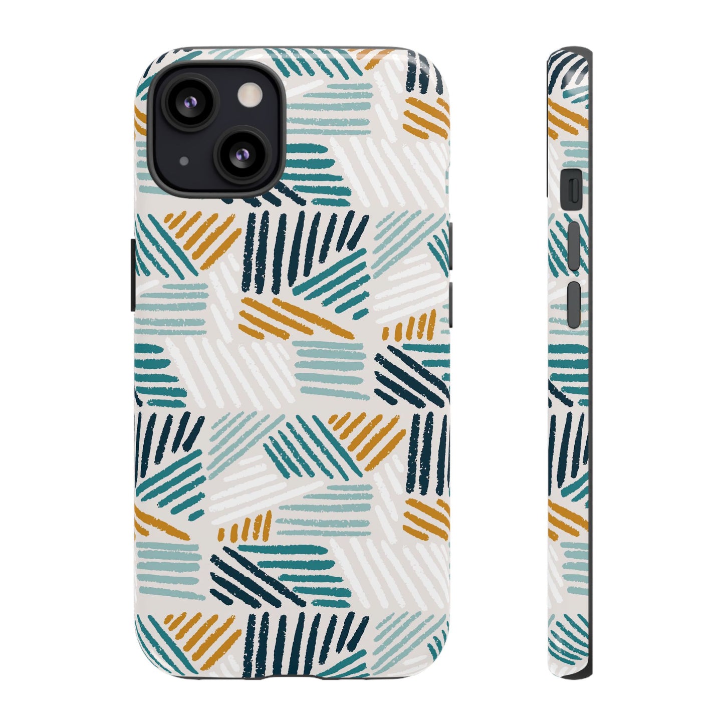 Stylish Tough Phone Case with Geometric Design