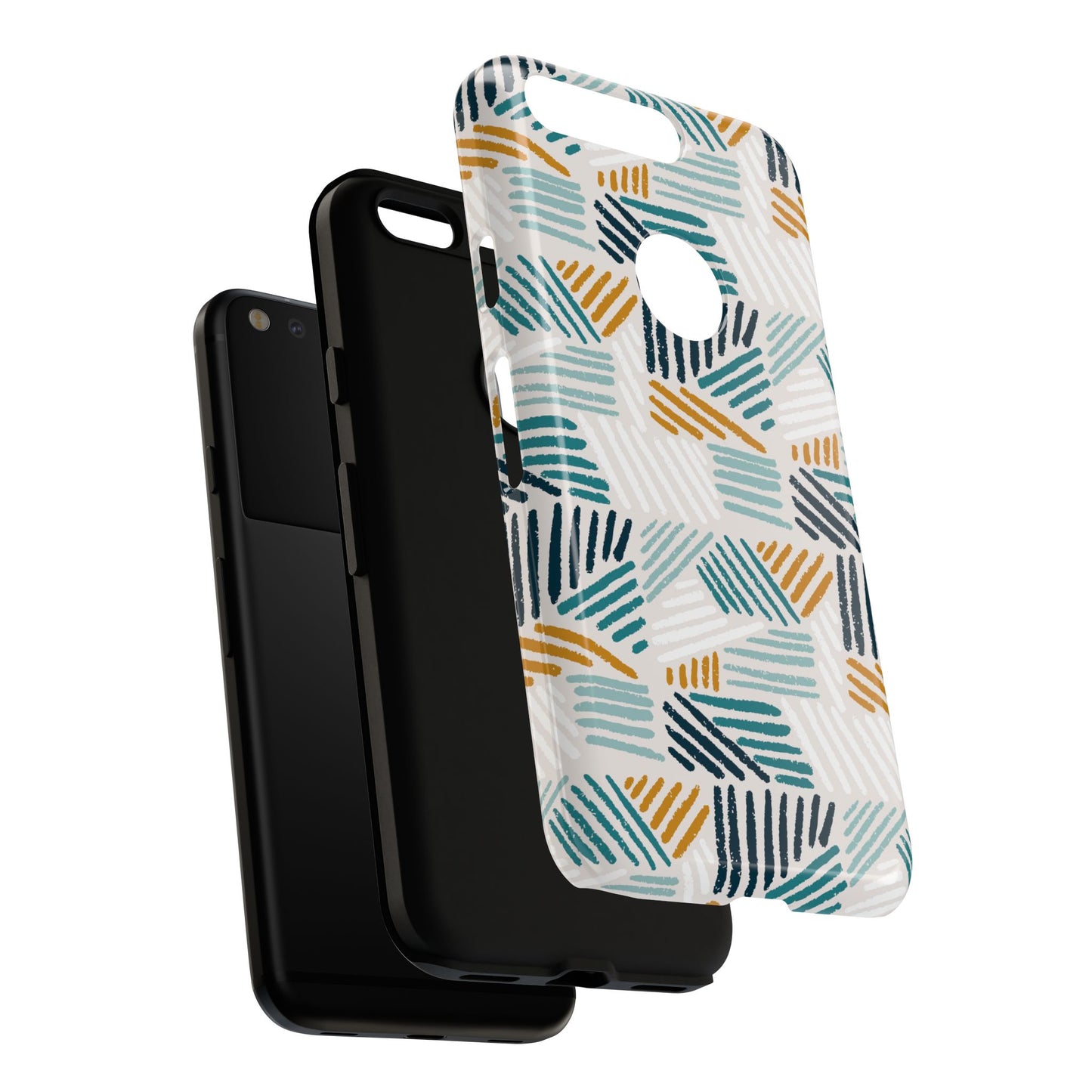 Stylish Tough Phone Case with Geometric Design
