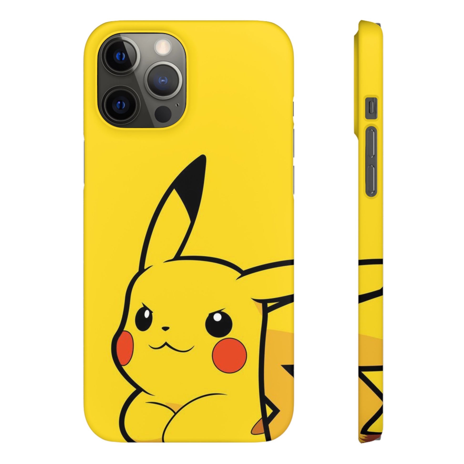 Pikachu Phone Case, Pokemon Phone Case, Snap Cases, Cartoon, Yellow, iPhone, Samsung - Roe Creation