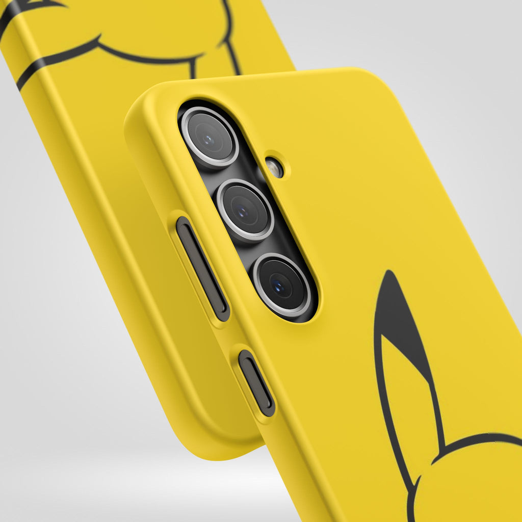 Pikachu Phone Case, Pokemon Phone Case, Snap Cases, Cartoon, Yellow, iPhone, Samsung - Roe Creation