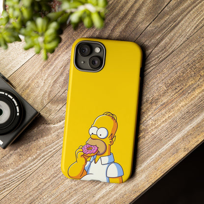Homer Simpson Phone Case - iPhone, Samsung, Unique Protection for Fans, Cartoon Phone Cover, Gift for Simpsons Lovers, Durable Tough Case