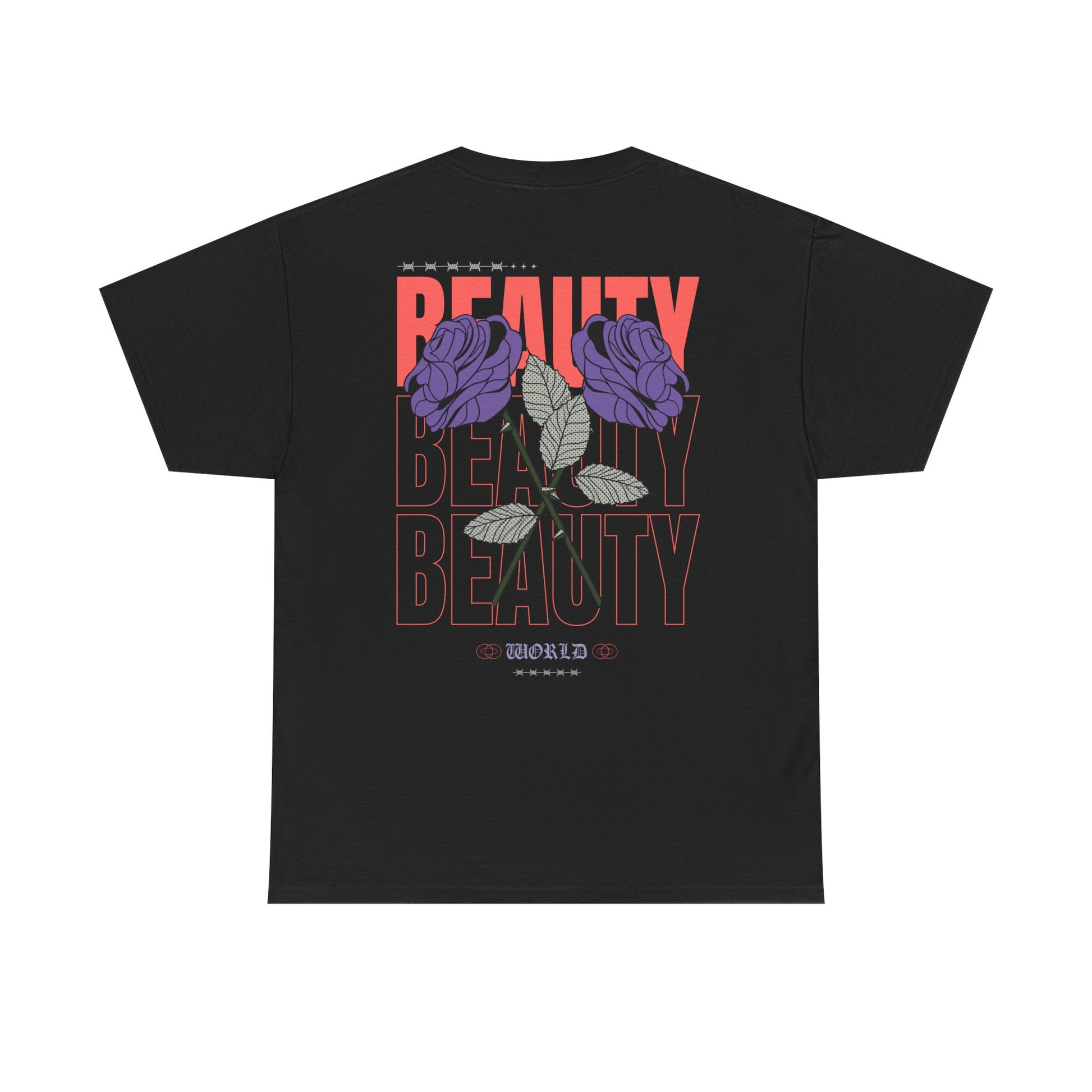 Beautiful Blooms Unisex Heavy Cotton Tee - Flower Graphics, Stylish Shirt, Gift for Her, Trendy Casual Wear, Art Lover Apparel - Roe Creation