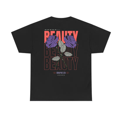 Beautiful Blooms Unisex Heavy Cotton Tee - Flower Graphics, Stylish Shirt, Gift for Her, Trendy Casual Wear, Art Lover Apparel - Roe Creation