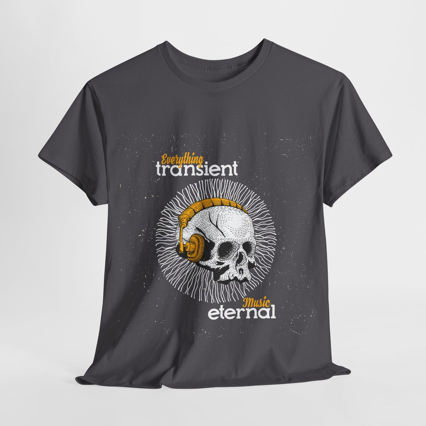 Eternal Music Unisex Heavy Cotton Tee - Transient Design for Music Lovers - Roe Creation