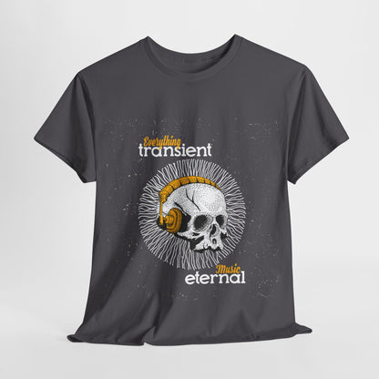 Eternal Music Unisex Heavy Cotton Tee - Transient Design for Music Lovers - Roe Creation