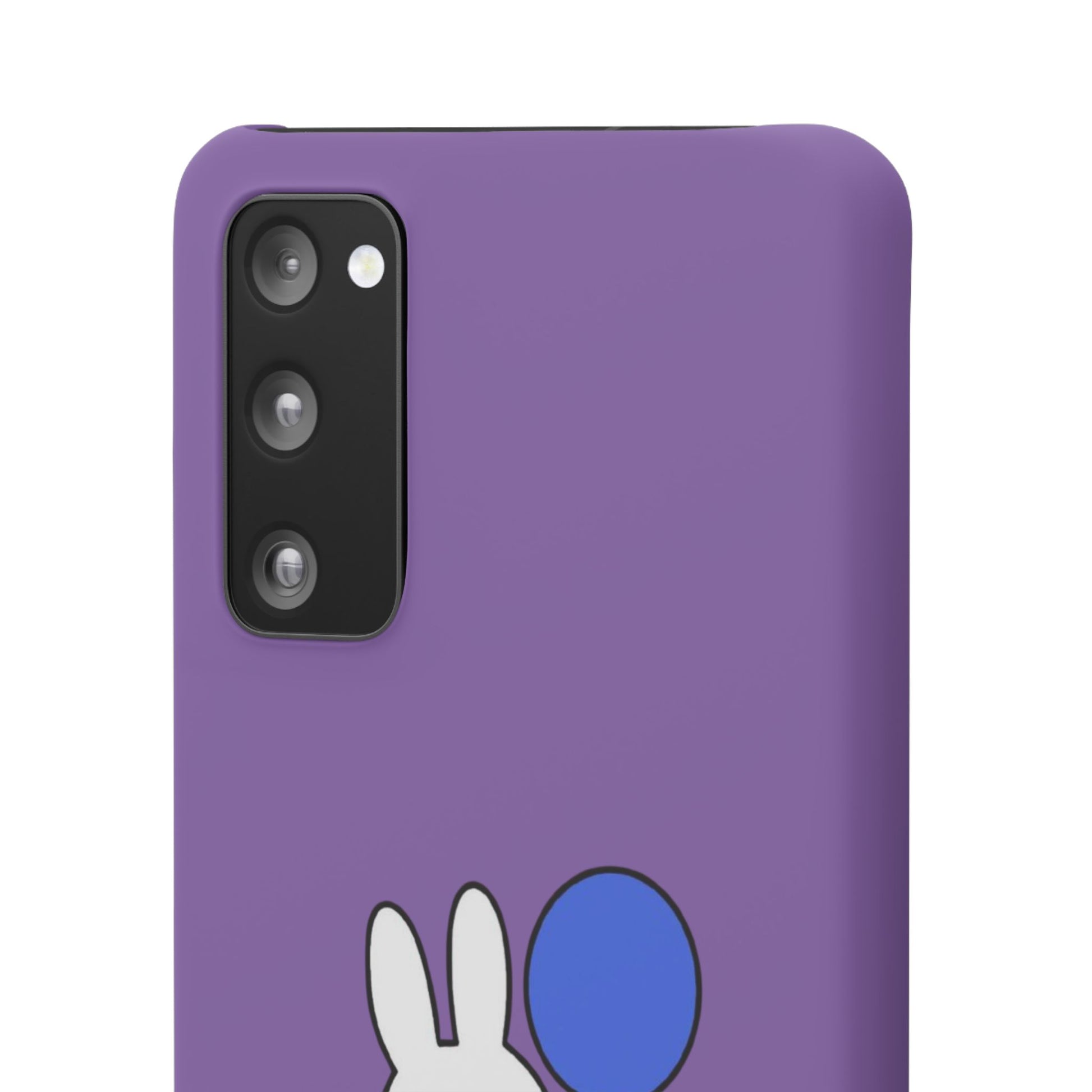 Miffy Phone Case, iPhone, Samsung Snap Case - Cartoon Fun Purple Phone Accessory for Kids and Adults - Roe Creation