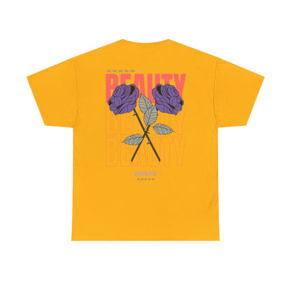 Beautiful Blooms Unisex Heavy Cotton Tee - Flower Graphics, Stylish Shirt, Gift for Her, Trendy Casual Wear, Art Lover Apparel - Roe Creation