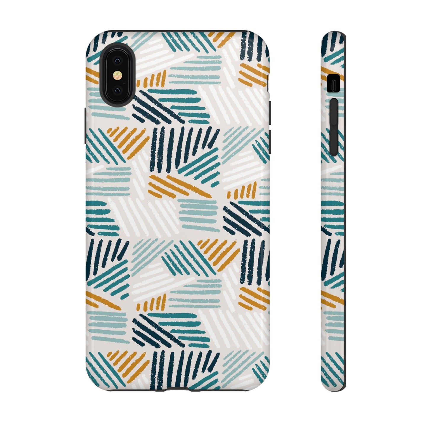 Stylish Tough Phone Case with Geometric Design