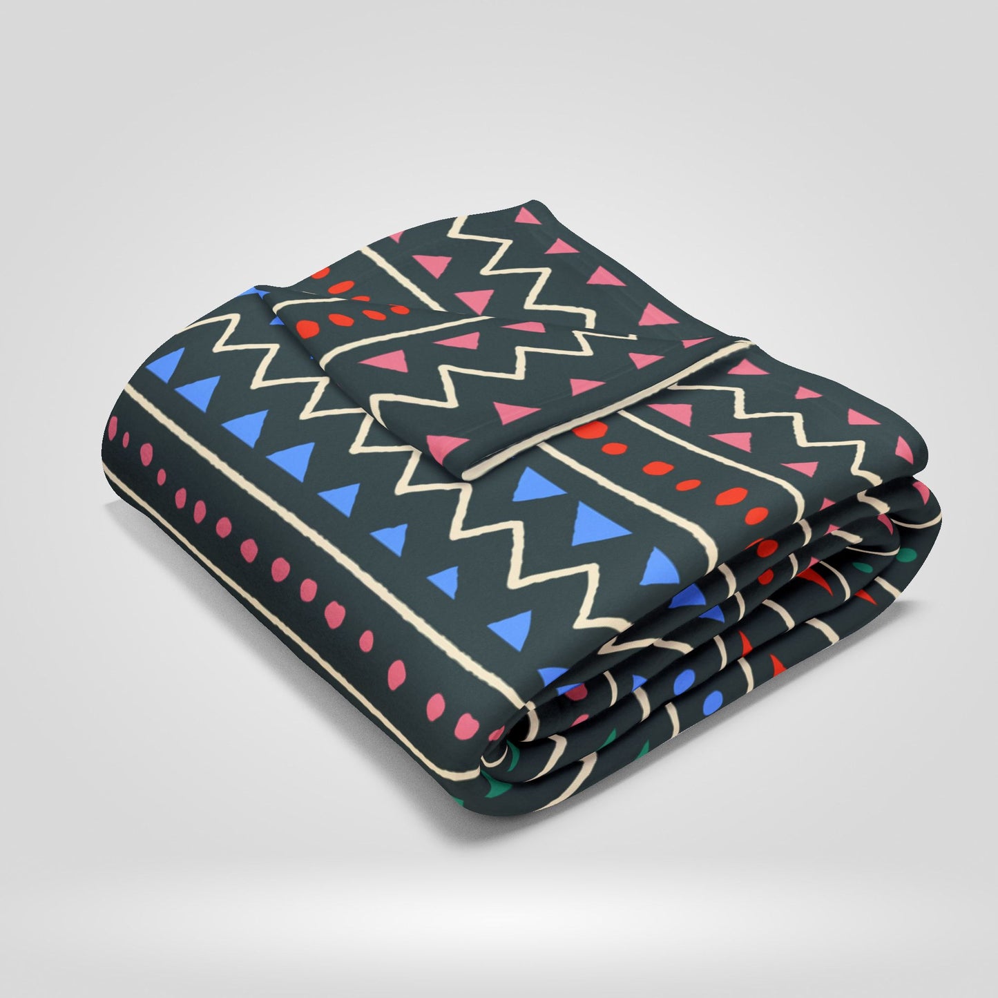 Colorful Boho Patterned Arctic Fleece Blanket for Cozy Living